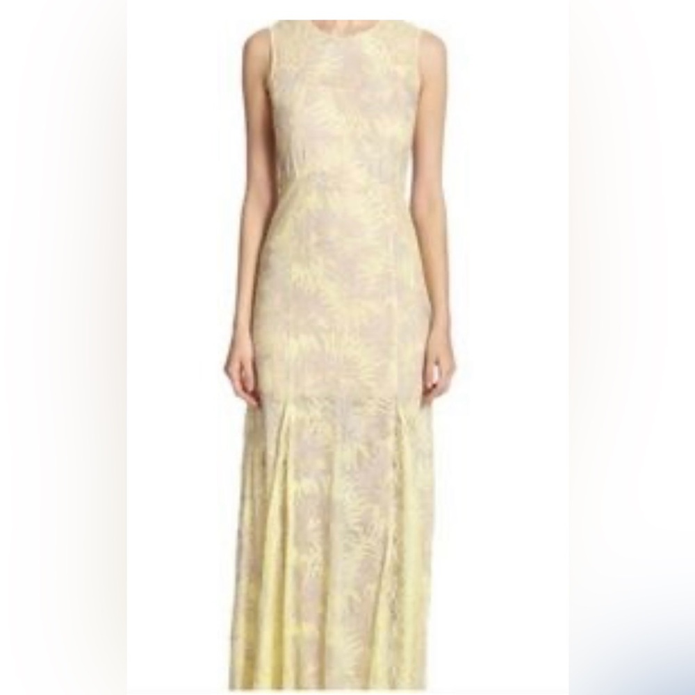 BCBG Yellow Floral Lace Prom Dress - Picture 10 of 10